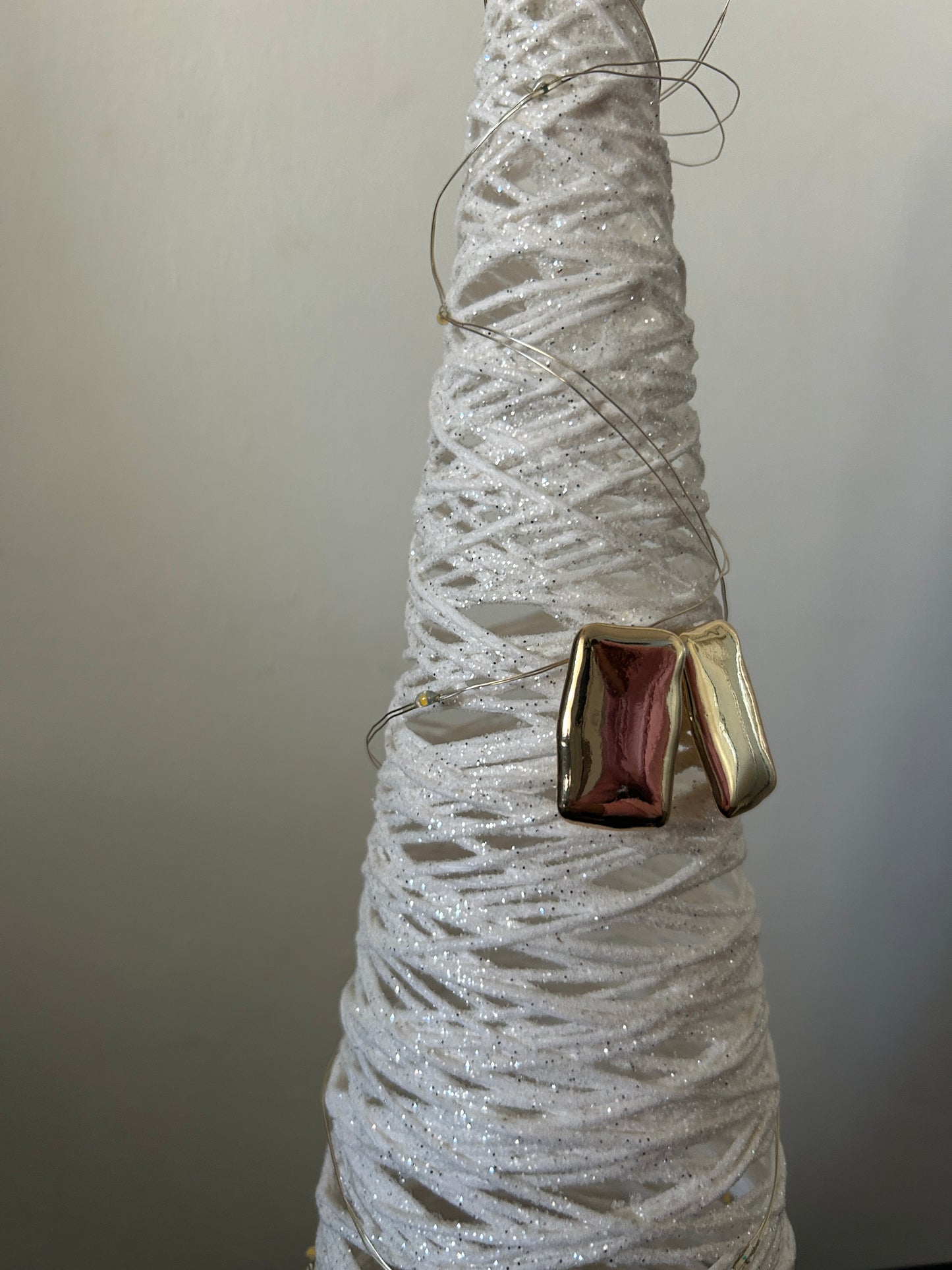 Gold block Earring